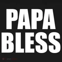 Papa Bless Funny Meme Prank Bold Text Logo Kids Sweatshirt thumb 2