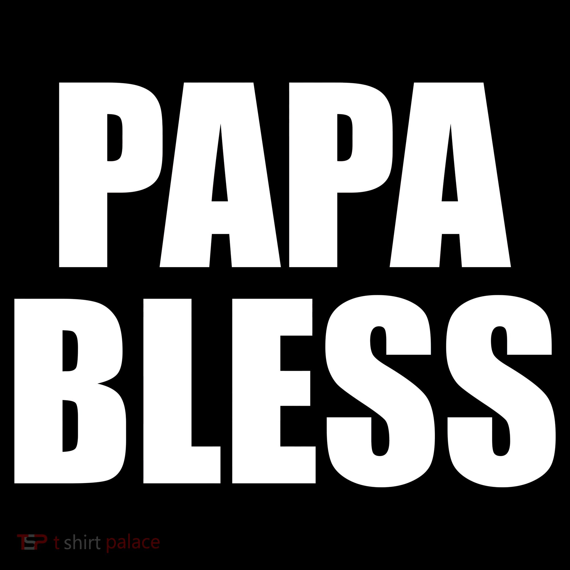 Papa Bless Funny Meme Prank Bold Text Logo Kids Hoodie