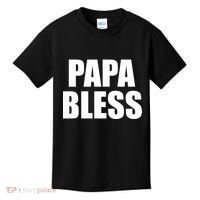 Papa Bless Funny Meme Prank Bold Text Logo Kids T-Shirt thumb 0