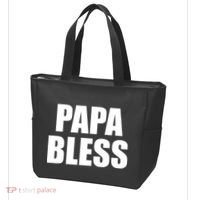 Papa Bless Funny Meme Prank Bold Text Logo Tote Bag thumb 3