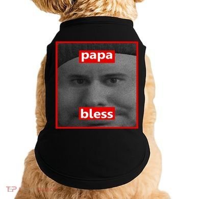 Papa Bless Funny Photo Meme Doggie Tank