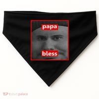 Papa Bless Funny Photo Meme USA-Made Doggie Bandana thumb 0