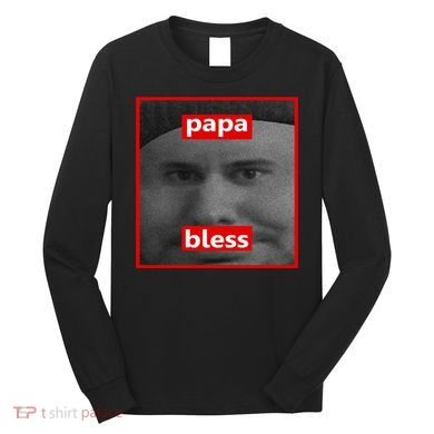 Papa Bless Funny Photo Meme Long Sleeve Shirt