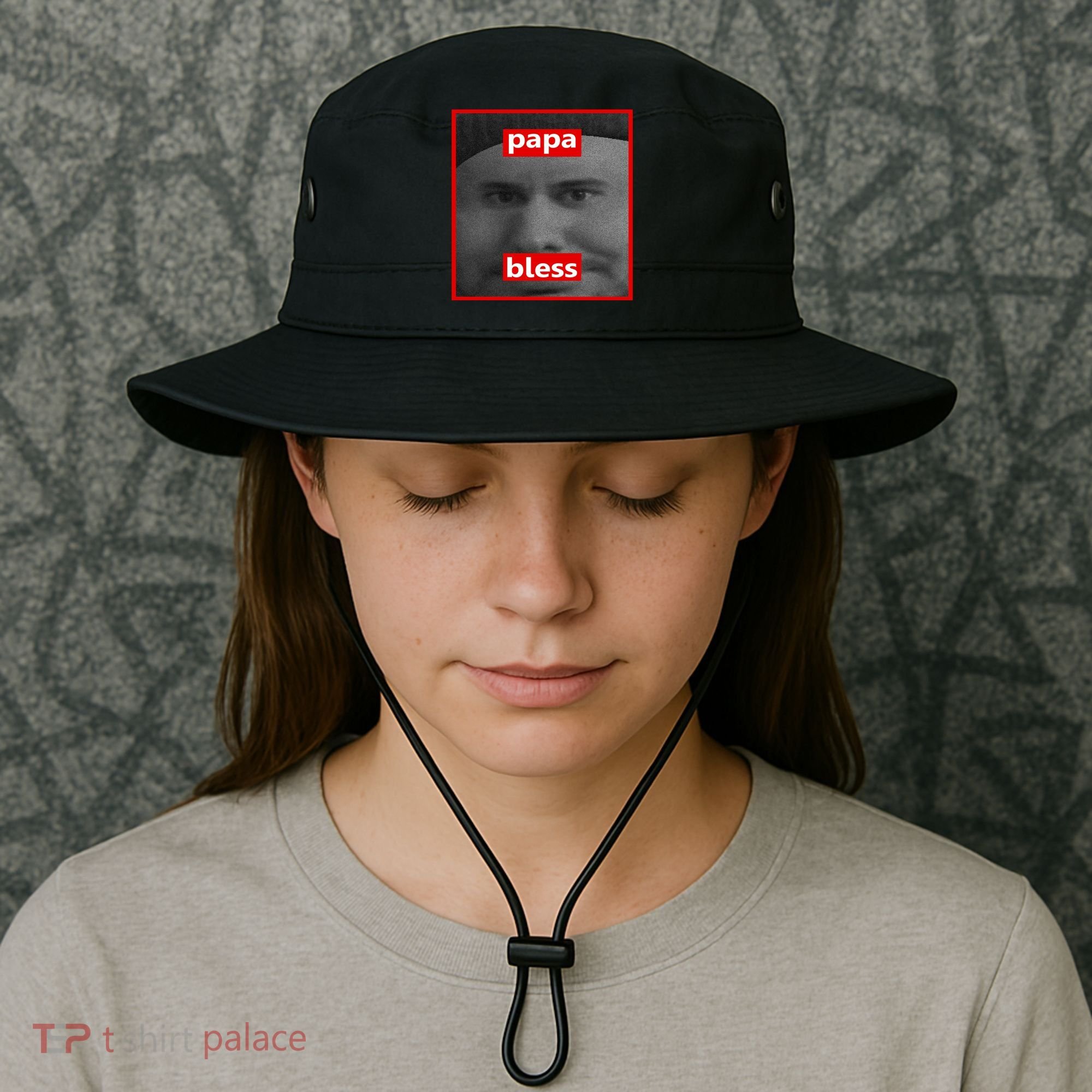 Papa Bless Funny Photo Meme Bucket Hat