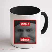 Papa Bless Funny Photo Meme Coffee Mug thumb 1