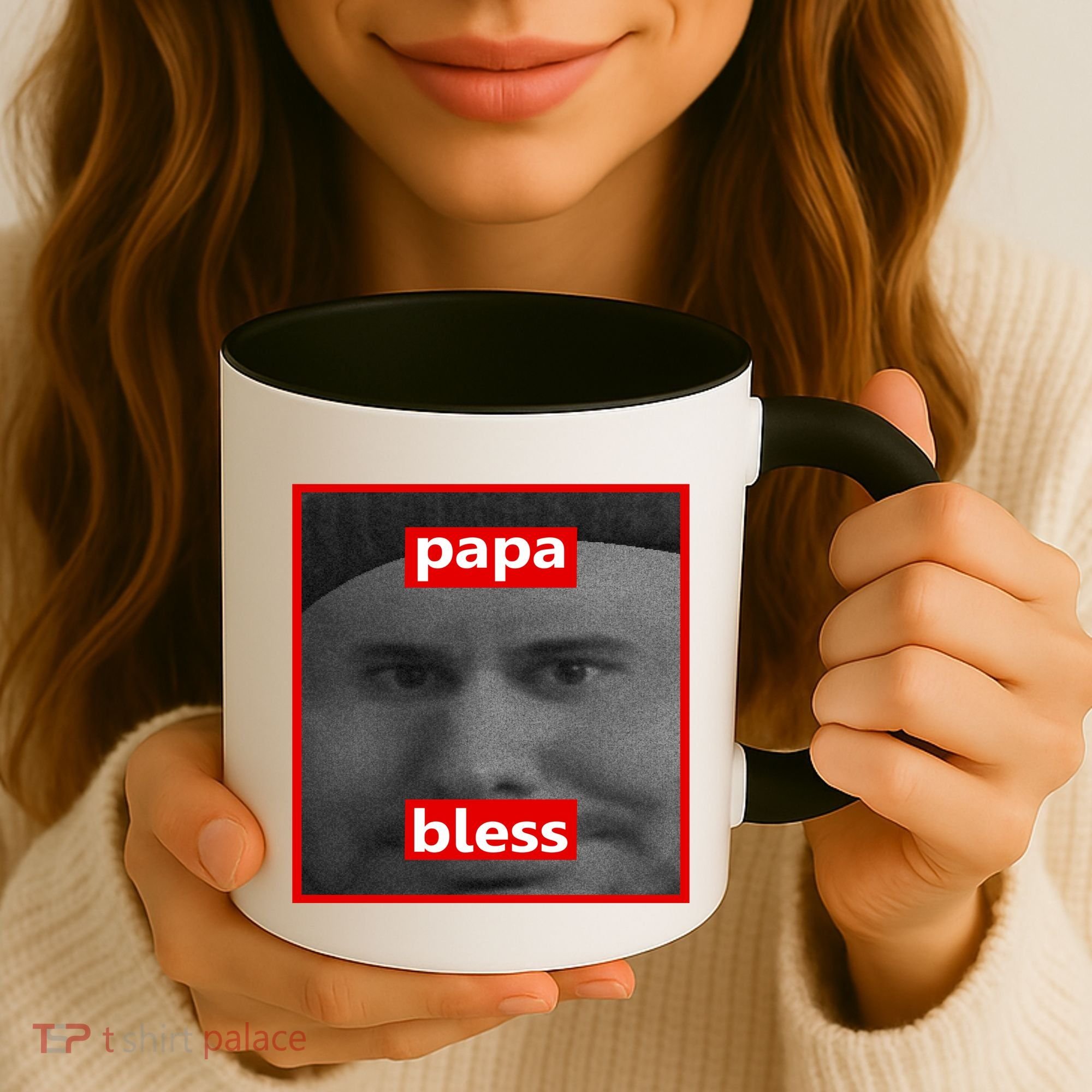 Papa Bless Funny Photo Meme Coffee Mug