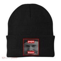 Papa Bless Funny Photo Meme Beanie thumb 0