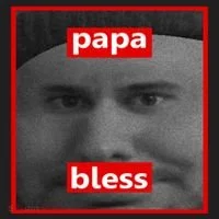 Papa Bless Funny Photo Meme Beanie thumb 2