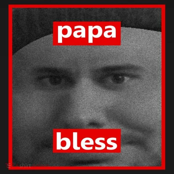 Papa Bless Funny Photo Meme Coaster