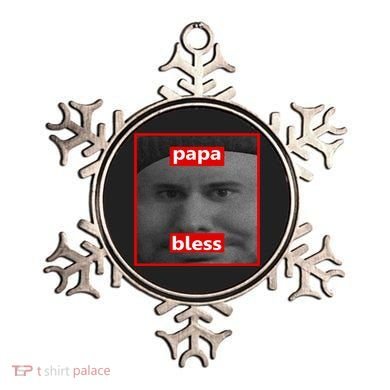 Papa Bless Funny Photo Meme Ornament
