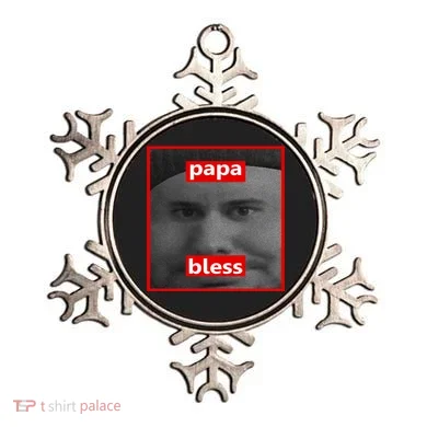 Papa Bless Funny Photo Meme Ornament
