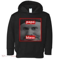 Papa Bless Funny Photo Meme Toddler Hoodie thumb 0