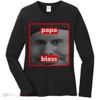 Papa Bless Funny Photo Meme Women's Long Sleeve Shirt thumb 0