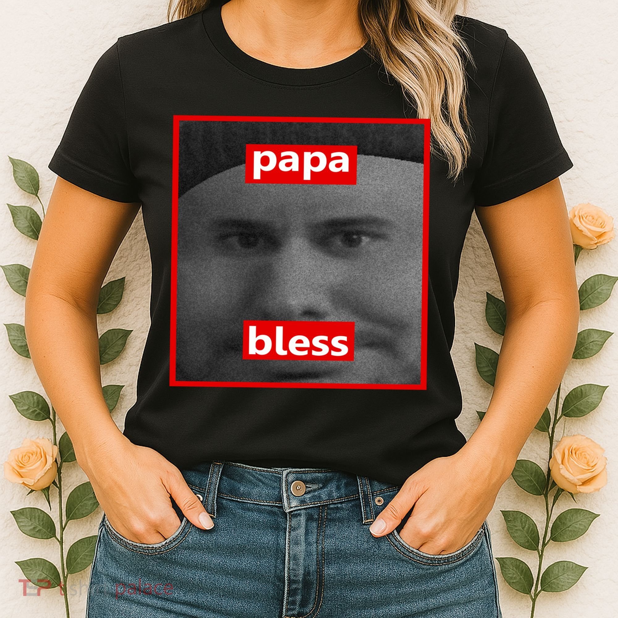 Papa Bless Funny Photo Meme Women's T-Shirt
