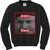 Papa Bless Funny Photo Meme Kids Sweatshirt thumb 0