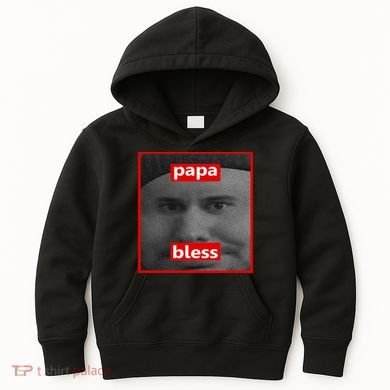 Papa Bless Funny Photo Meme Kids Hoodie