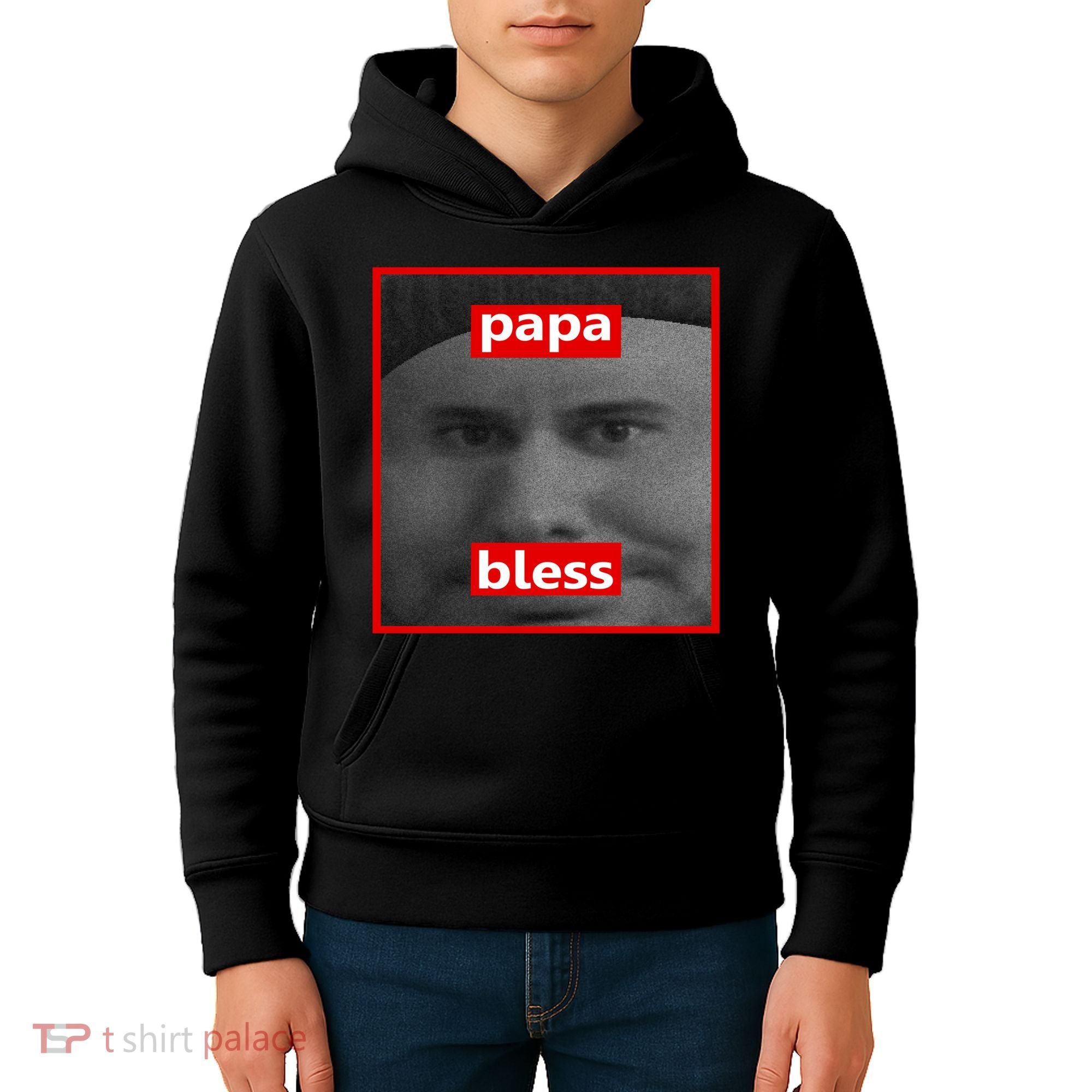 Papa Bless Funny Photo Meme Kids Hoodie