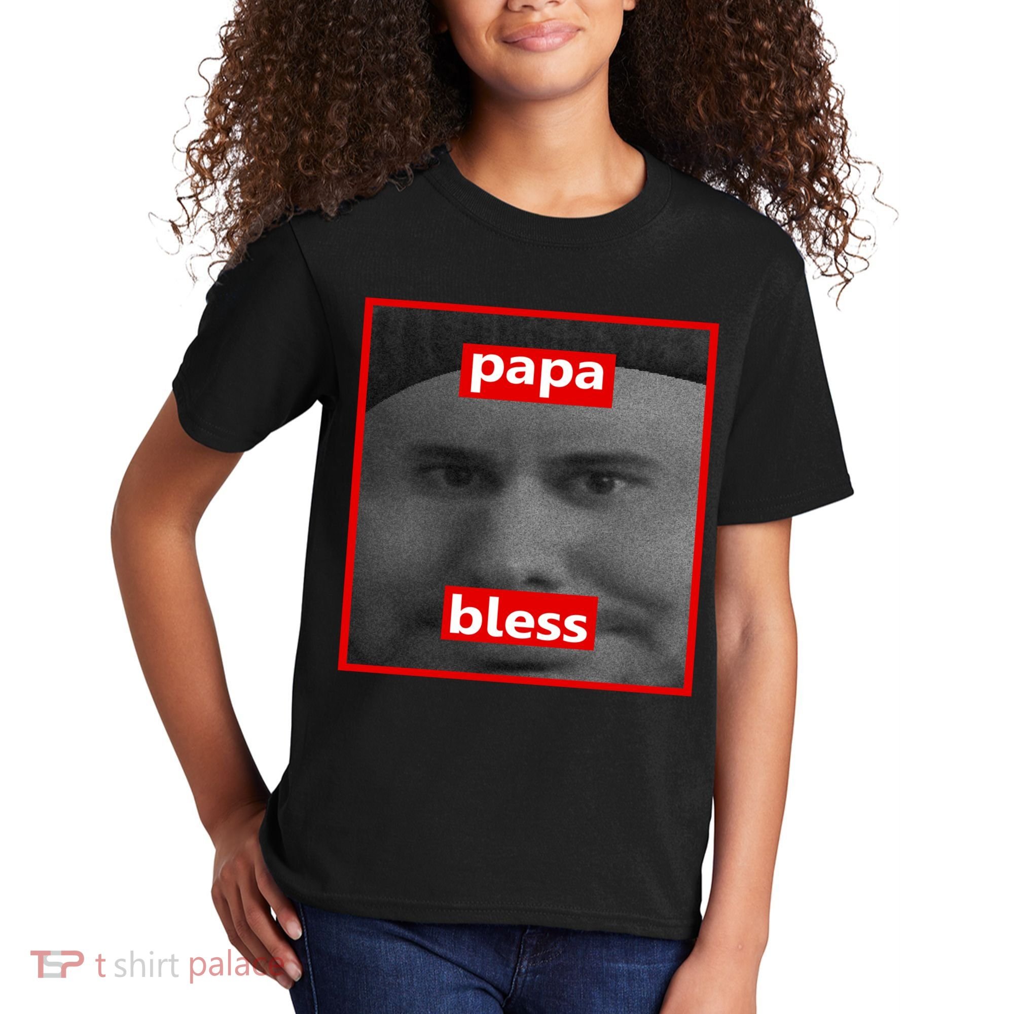 Papa Bless Funny Photo Meme Kids T-Shirt