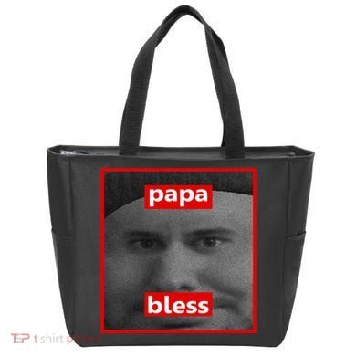 Papa Bless Funny Photo Meme Tote Bag