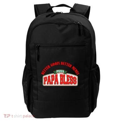 Papa Bless Pizza Better Goofs Better Memes Funny Meme Backpack