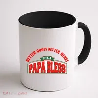 Papa Bless Pizza Better Goofs Better Memes Funny Meme Coffee Mug thumb 1