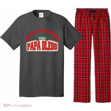 Papa Bless Pizza Better Goofs Better Memes Funny Meme Pajama Set