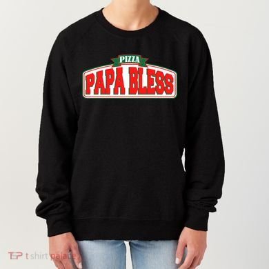 Papa Bless Pizza Funny Meme Prank Logo Women's Sweatshirt