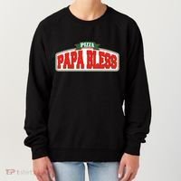 Papa Bless Pizza Funny Meme Prank Logo Women's Sweatshirt thumb 0