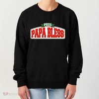 Papa Bless Pizza Funny Meme Prank Logo Women's Sweatshirt thumb 0