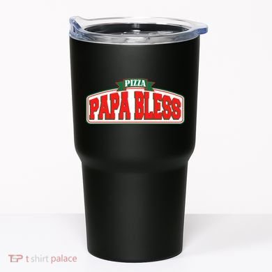 Papa Bless Pizza Funny Meme Prank Logo Tumbler