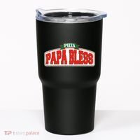Papa Bless Pizza Funny Meme Prank Logo Tumbler thumb 0