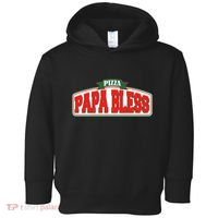 Papa Bless Pizza Funny Meme Prank Logo Toddler Hoodie thumb 0