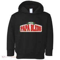Papa Bless Pizza Funny Meme Prank Logo Toddler Hoodie thumb 0