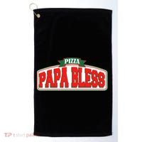 Papa Bless Pizza Funny Meme Prank Logo Golf Towel thumb 0