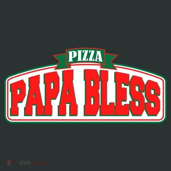 Papa Bless Pizza Funny Meme Prank Logo Coaster