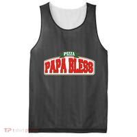 Papa Bless Pizza Funny Meme Prank Logo Mesh Reversible Basketball Jersey Tank thumb 0