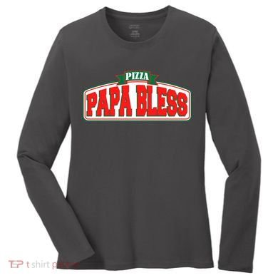 Papa Bless Pizza Funny Meme Prank Logo Women's Long Sleeve Shirt
