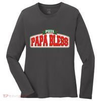 Papa Bless Pizza Funny Meme Prank Logo Women's Long Sleeve Shirt thumb 0