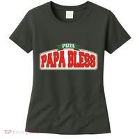 Papa Bless Pizza Funny Meme Prank Logo Women's T-Shirt thumb 0