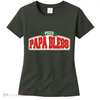 Papa Bless Pizza Funny Meme Prank Logo Women's T-Shirt thumb 0
