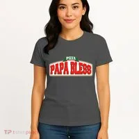 Papa Bless Pizza Funny Meme Prank Logo Women's T-Shirt thumb 4