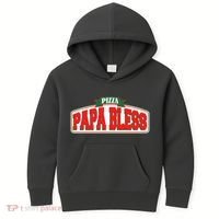 Papa Bless Pizza Funny Meme Prank Logo Kids Hoodie thumb 0
