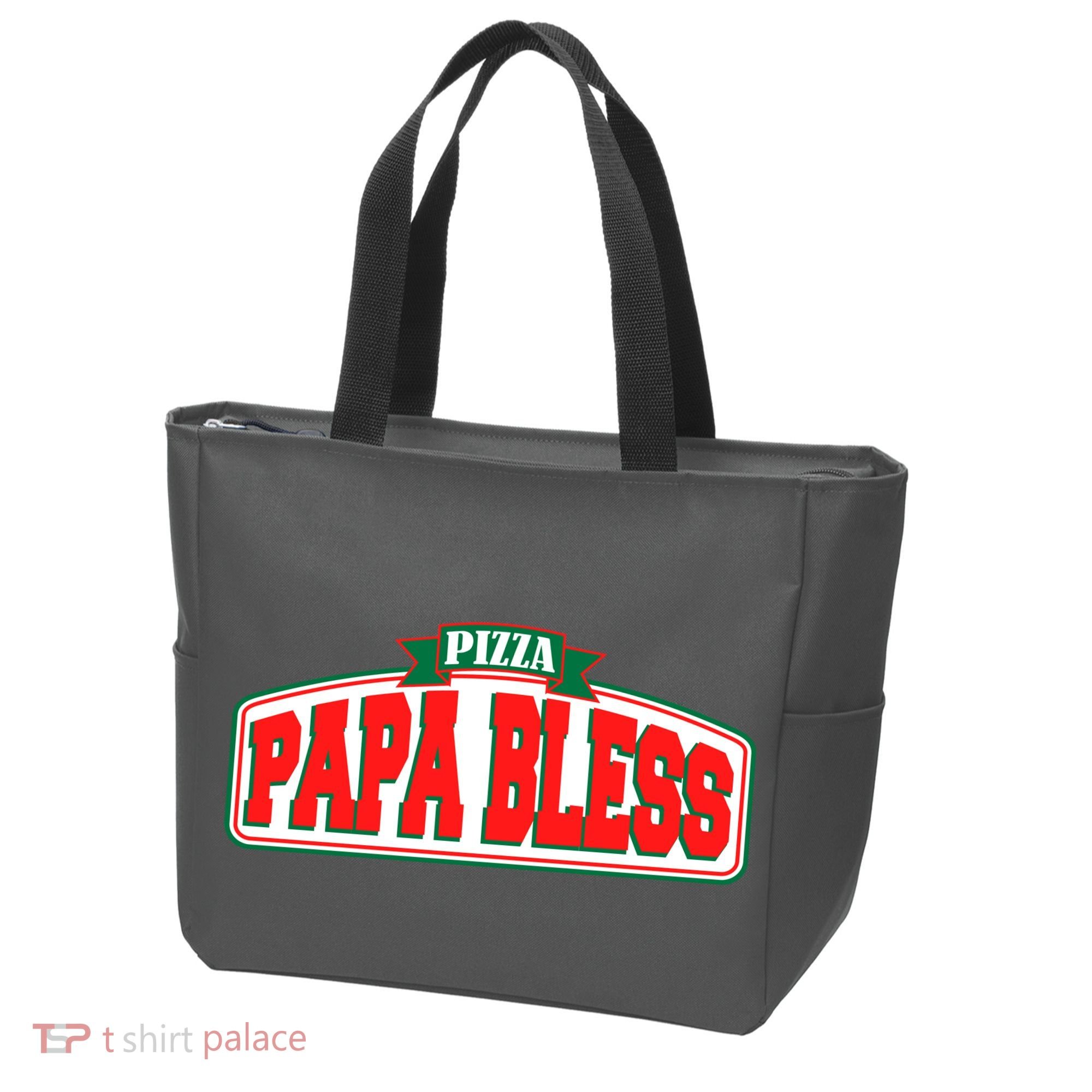Papa Bless Pizza Funny Meme Prank Logo Tote Bag