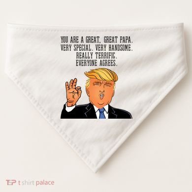 Papa Donald Trump USA-Made Doggie Bandana