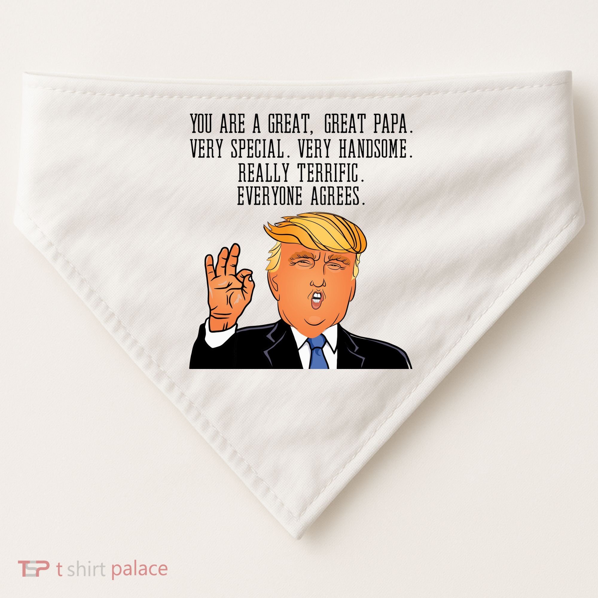 Papa Donald Trump USA-Made Doggie Bandana