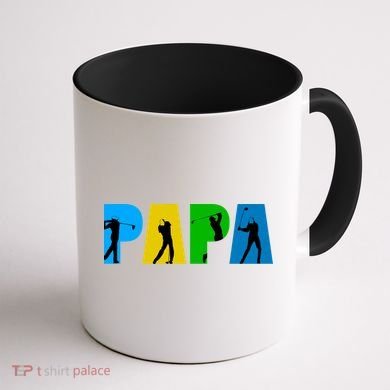 Papa Golfing Coffee Mug back