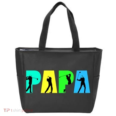 Papa Golfing Tote Bag