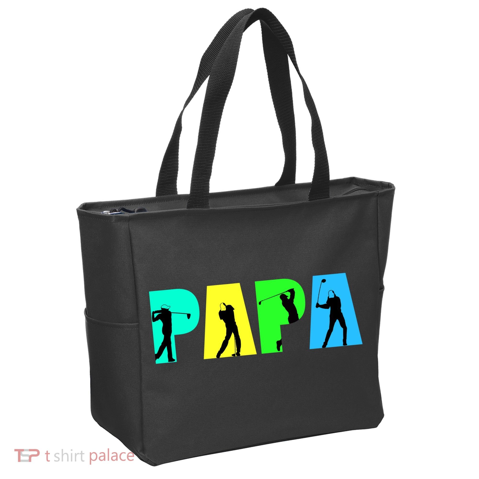 Papa Golfing Tote Bag