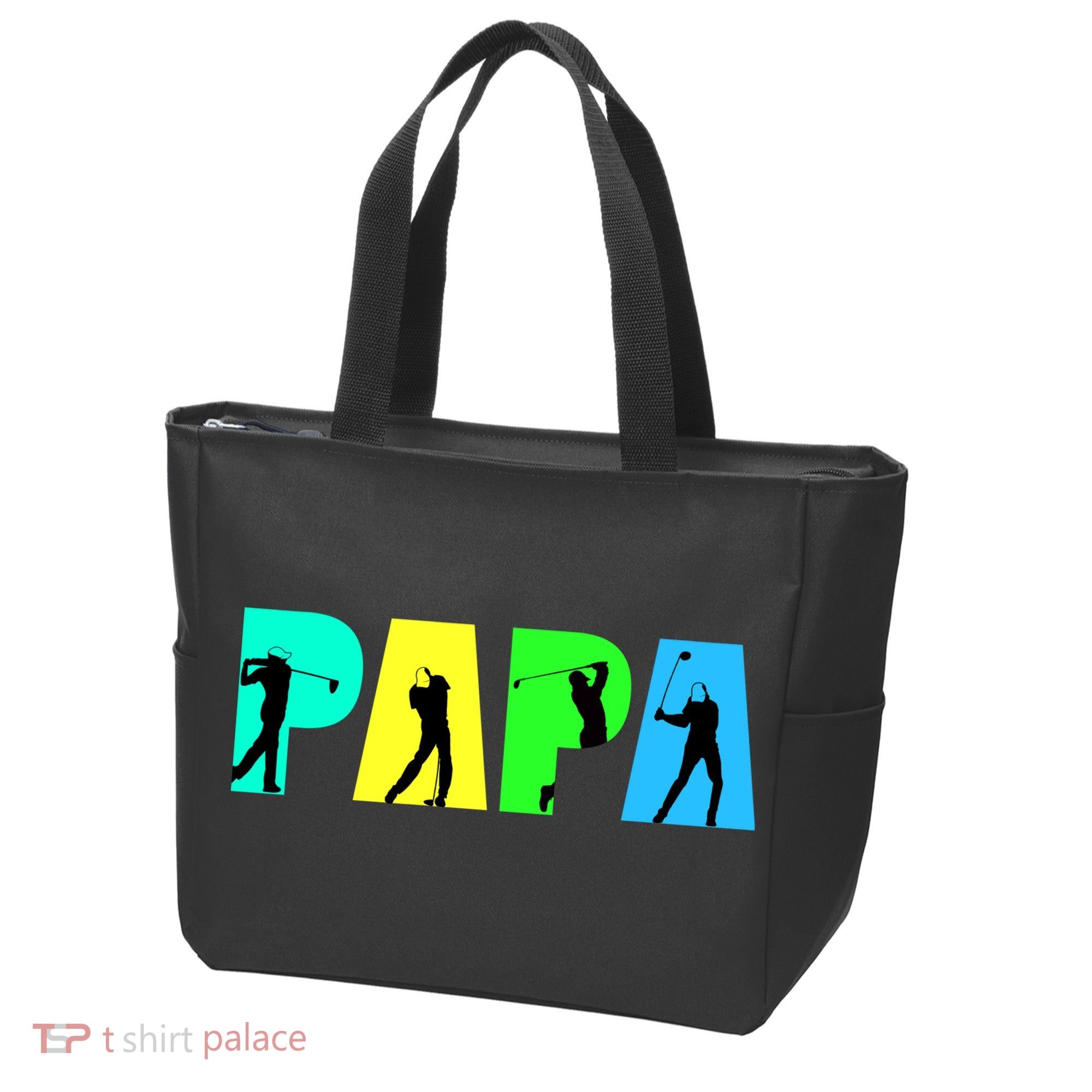 Papa Golfing Tote Bag