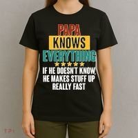 Papa Knows Everything No Matter What T-Shirt thumb 4